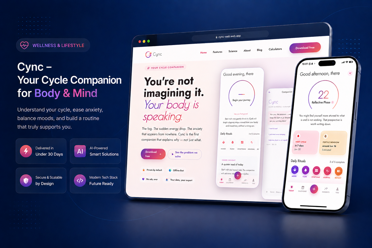 Cync cycle companion app built by Skyfling
